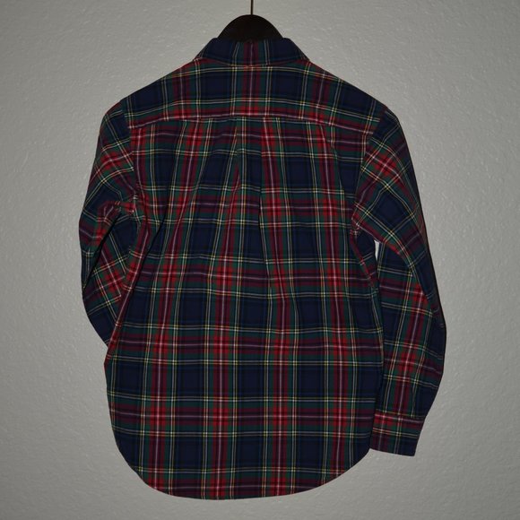 Boys Sz M Ralph Lauren Polo Plaid L/S Shirt - Picture 9 of 13